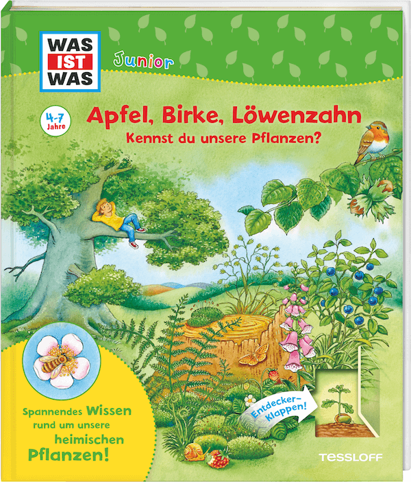 WAS IST WAS Junior Band Buchcover Apfel Birke Loewenzahn