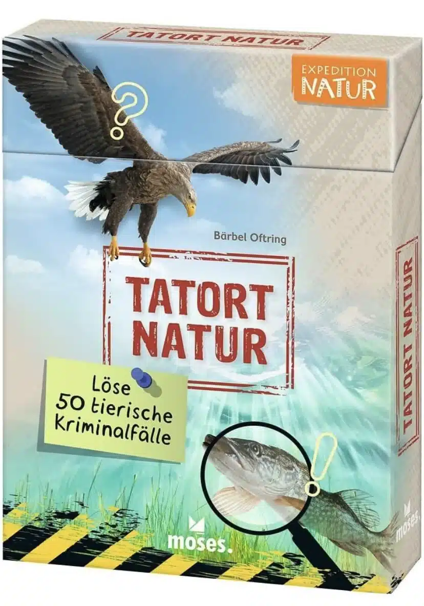 Verpackung des Karten-Sets "Tatort Natur" von Bärbel Oftring aus der Reihe "Expedition Natur"